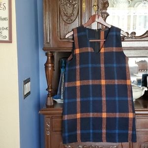 Plaid mini dress, warm and cozy. Size S/M